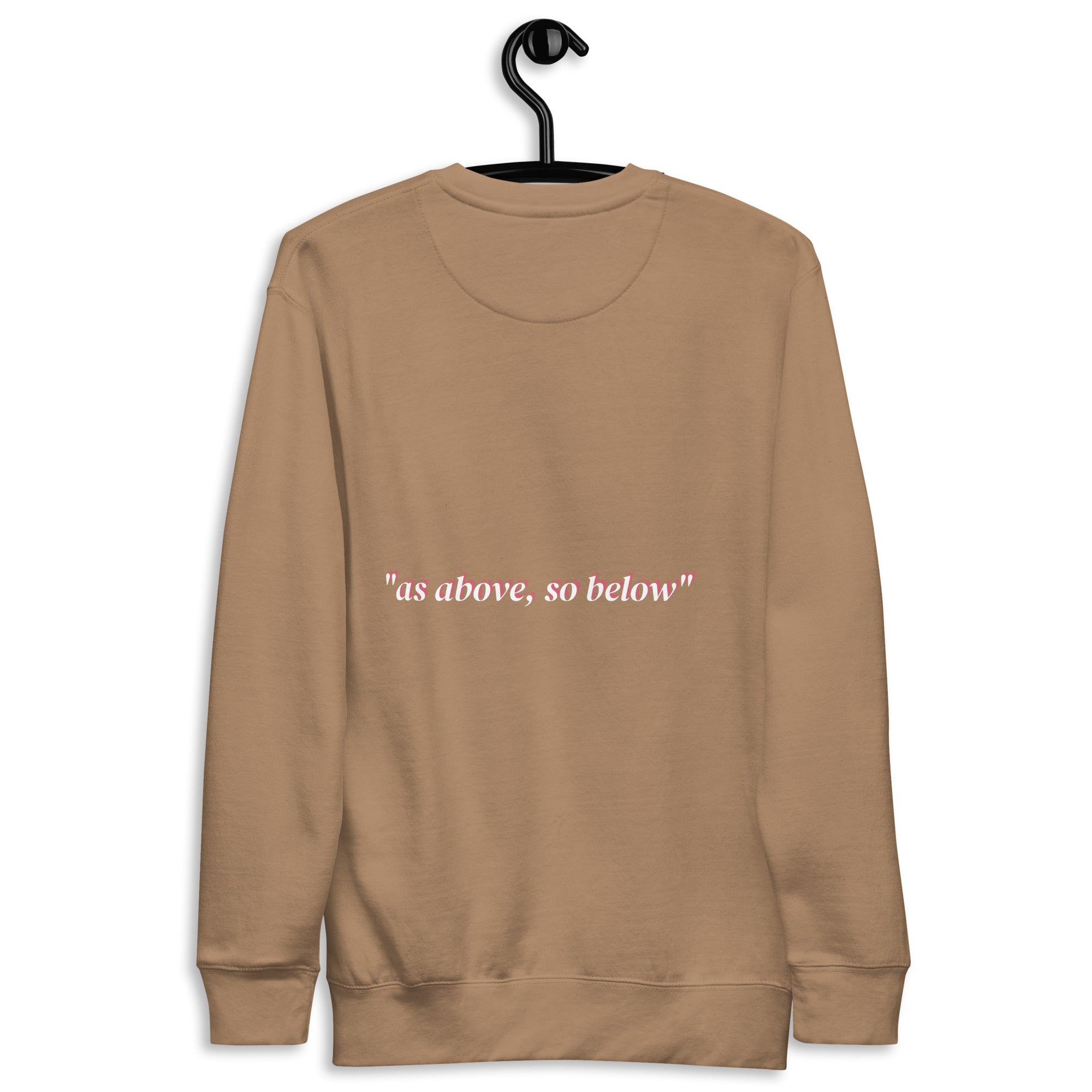 As Above So Below Unisex Premium Sweatshirt With Soft Fleece Interior For Everyday Comfort - TarotCats Co.