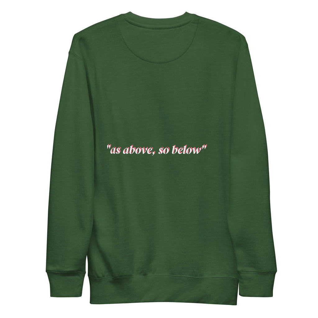 As Above So Below Unisex Premium Sweatshirt With Soft Fleece Interior For Everyday Comfort - TarotCats Co.