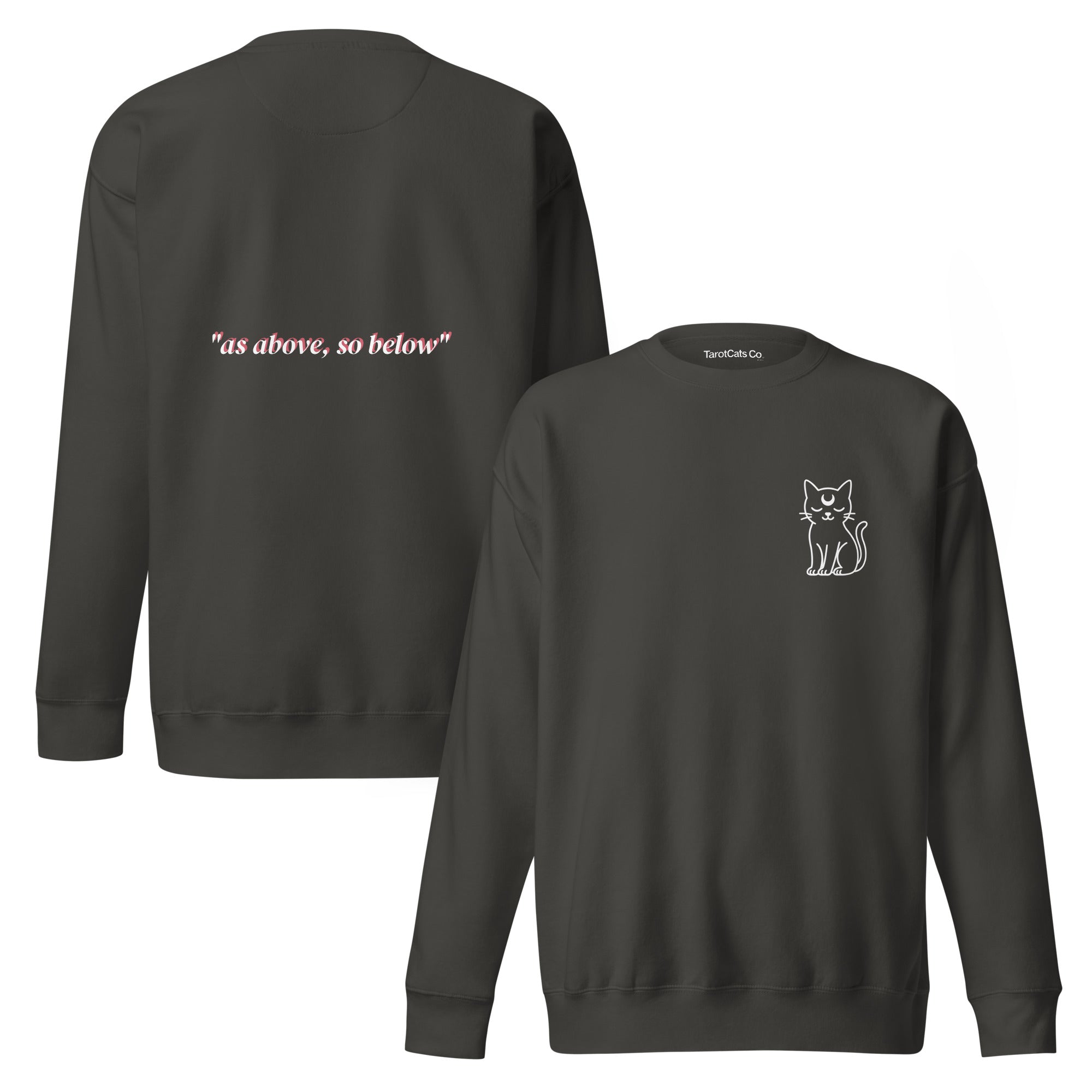 As Above So Below Unisex Premium Sweatshirt With Soft Fleece Interior For Everyday Comfort - TarotCats Co.
