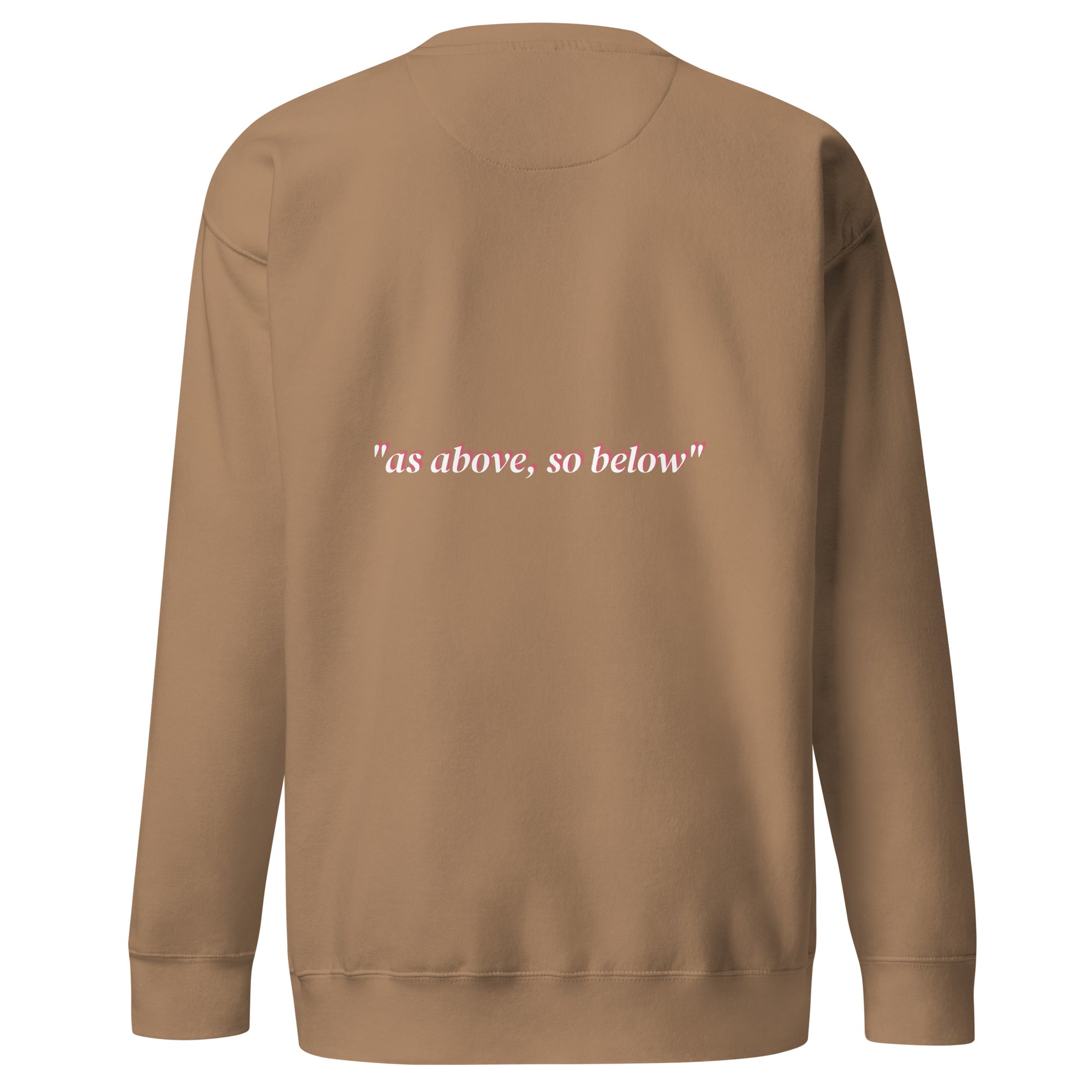 As Above So Below Unisex Premium Sweatshirt With Soft Fleece Interior For Everyday Comfort - TarotCats Co.