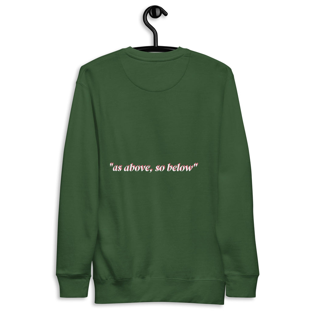 As Above So Below Unisex Premium Sweatshirt With Soft Fleece Interior For Everyday Comfort - TarotCats Co.