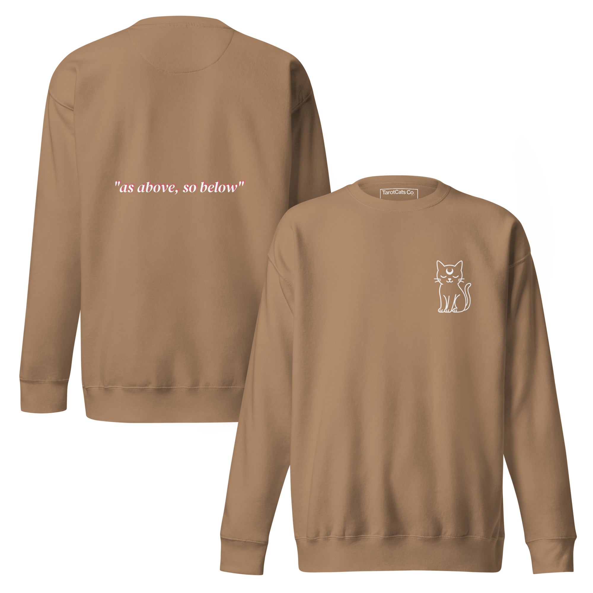 As Above So Below Unisex Premium Sweatshirt With Soft Fleece Interior For Everyday Comfort - TarotCats Co.
