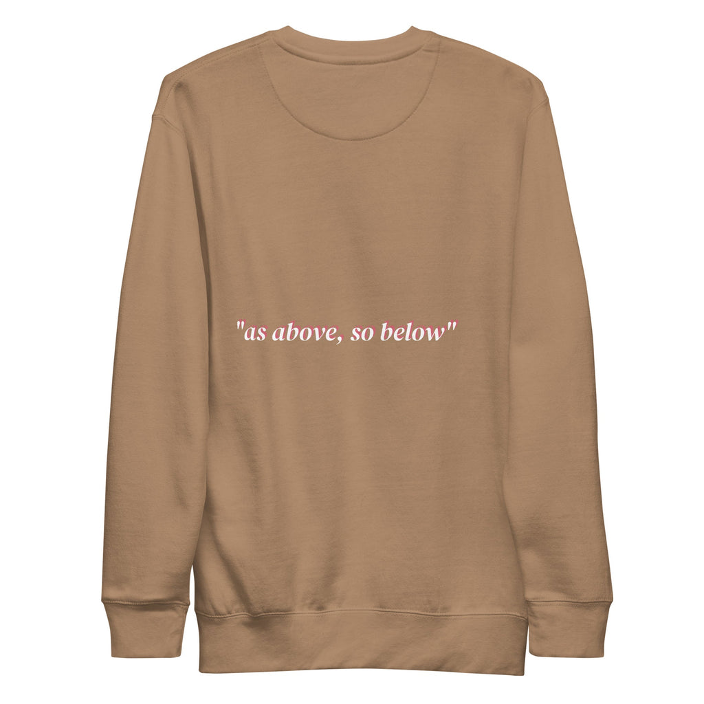 As Above So Below Unisex Premium Sweatshirt With Soft Fleece Interior For Everyday Comfort - TarotCats Co.