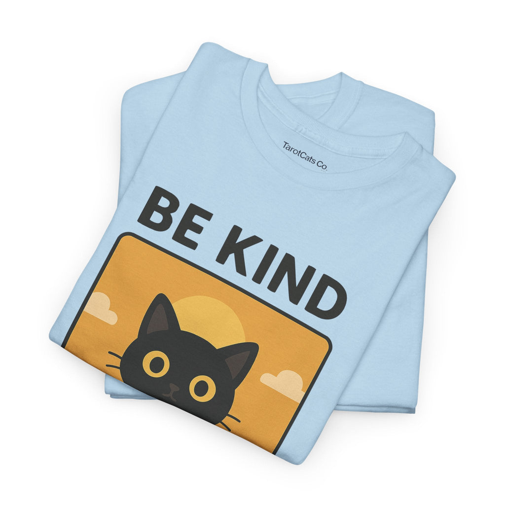 Be Kind With Your Mind Unisex Cat Tarot Design Cotton Eco Friendly T Shirt For Cat Lovers - TarotCats Co.