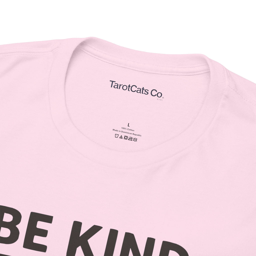 Be Kind With Your Mind Unisex Cat Tarot Design Cotton Eco Friendly T Shirt For Cat Lovers - TarotCats Co.