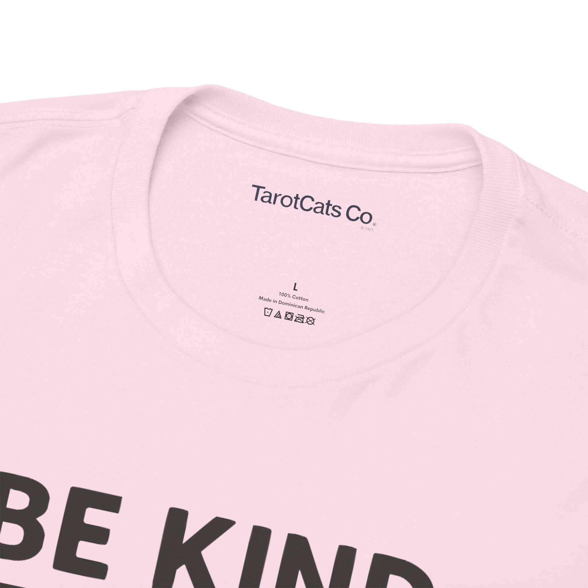 Be Kind With Your Mind Unisex Cat Tarot Design Cotton Eco Friendly T Shirt For Cat Lovers - TarotCats Co.