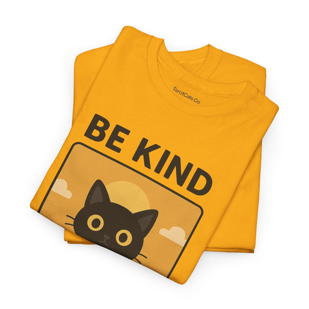 Be Kind With Your Mind Unisex Cat Tarot Design Cotton Eco Friendly T Shirt For Cat Lovers - TarotCats Co.