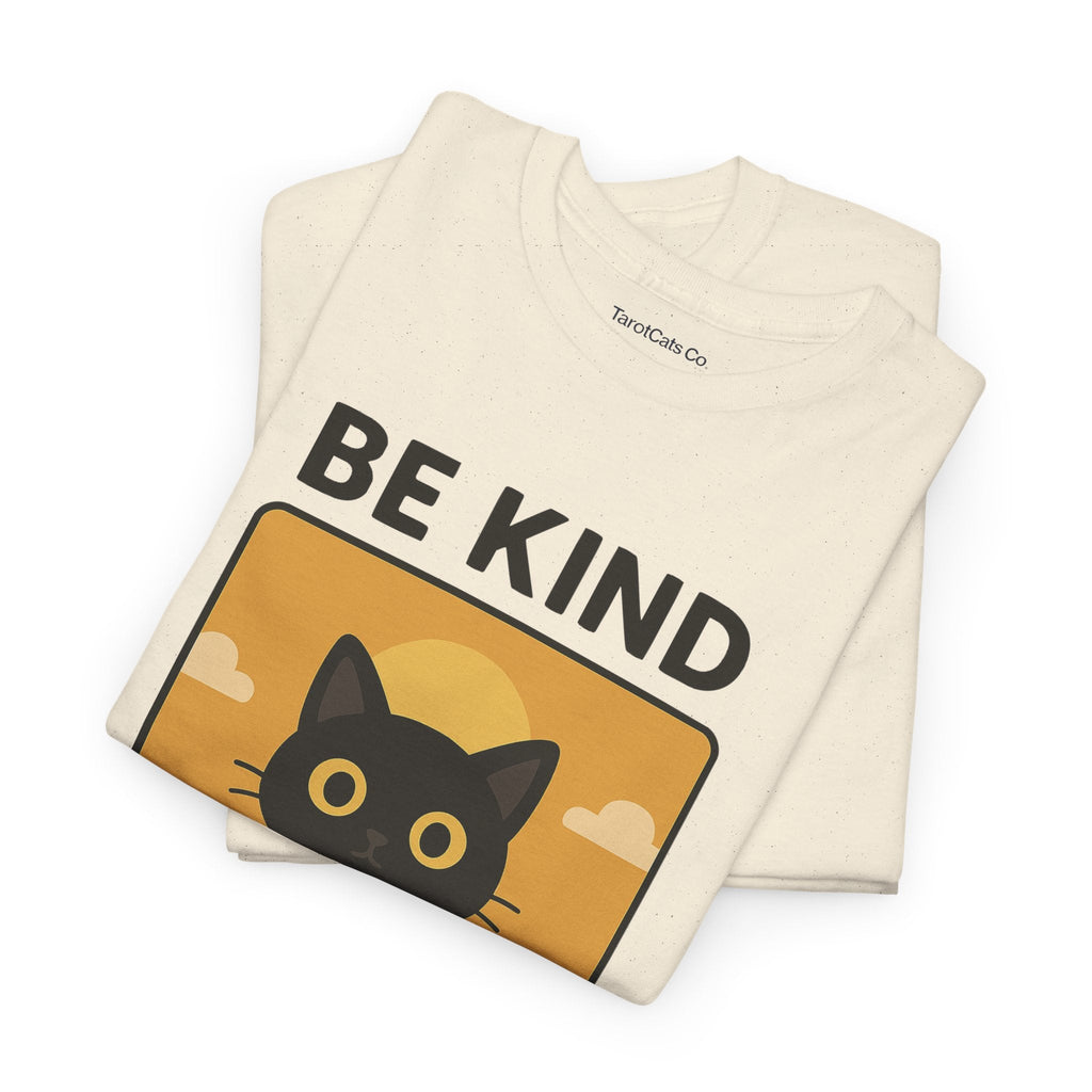 Be Kind With Your Mind Unisex Cat Tarot Design Cotton Eco Friendly T Shirt For Cat Lovers - TarotCats Co.