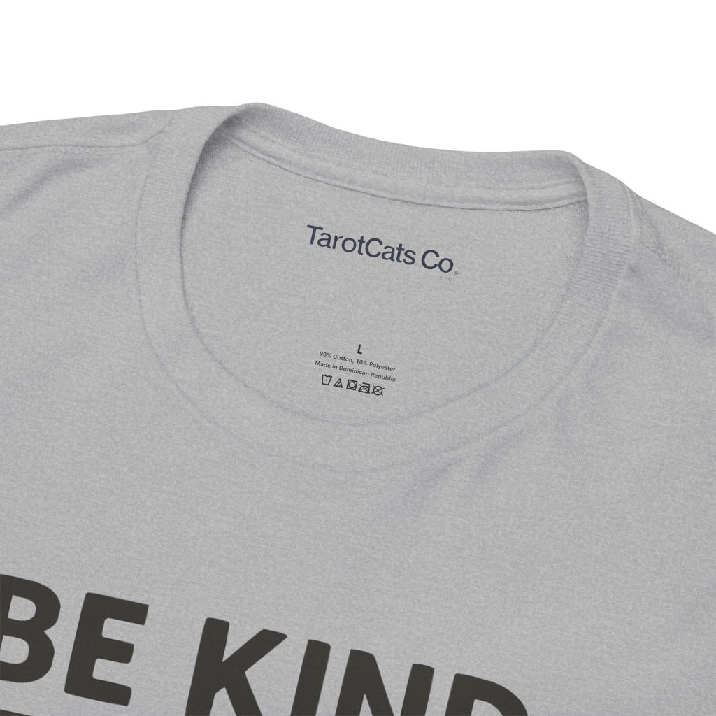 Be Kind With Your Mind Unisex Cat Tarot Design Cotton Eco Friendly T Shirt For Cat Lovers - TarotCats Co.