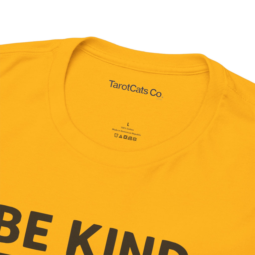 Be Kind With Your Mind Unisex Cat Tarot Design Cotton Eco Friendly T Shirt For Cat Lovers - TarotCats Co.