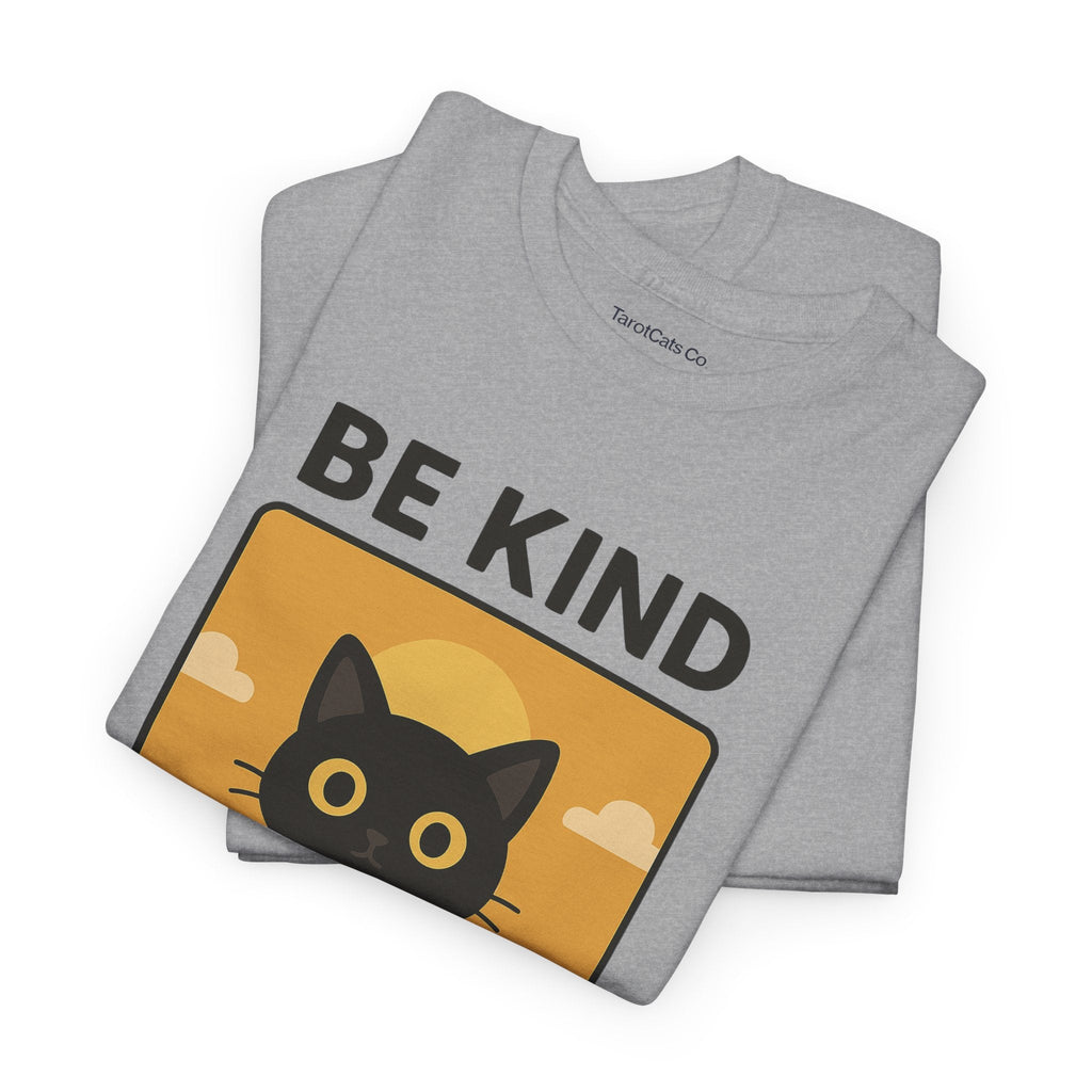 Be Kind With Your Mind Unisex Cat Tarot Design Cotton Eco Friendly T Shirt For Cat Lovers - TarotCats Co.