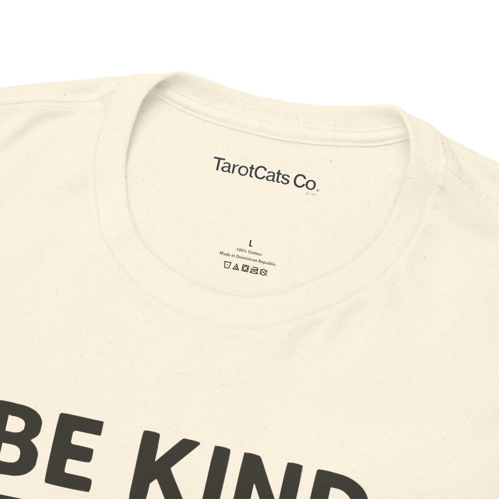 Be Kind With Your Mind Unisex Cat Tarot Design Cotton Eco Friendly T Shirt For Cat Lovers - TarotCats Co.