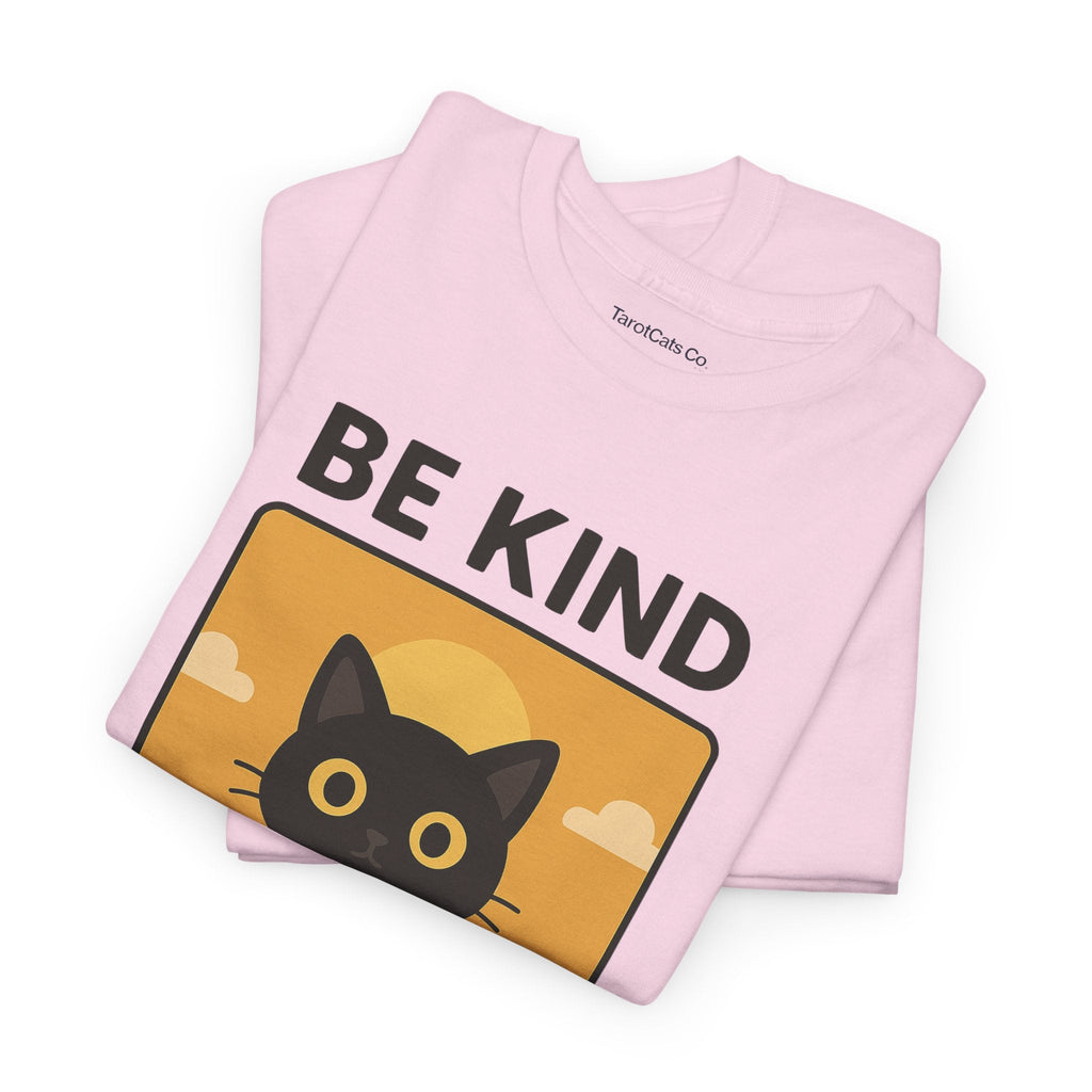 Be Kind With Your Mind Unisex Cat Tarot Design Cotton Eco Friendly T Shirt For Cat Lovers - TarotCats Co.