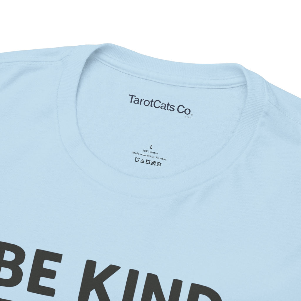 Be Kind With Your Mind Unisex Cat Tarot Design Cotton Eco Friendly T Shirt For Cat Lovers - TarotCats Co.