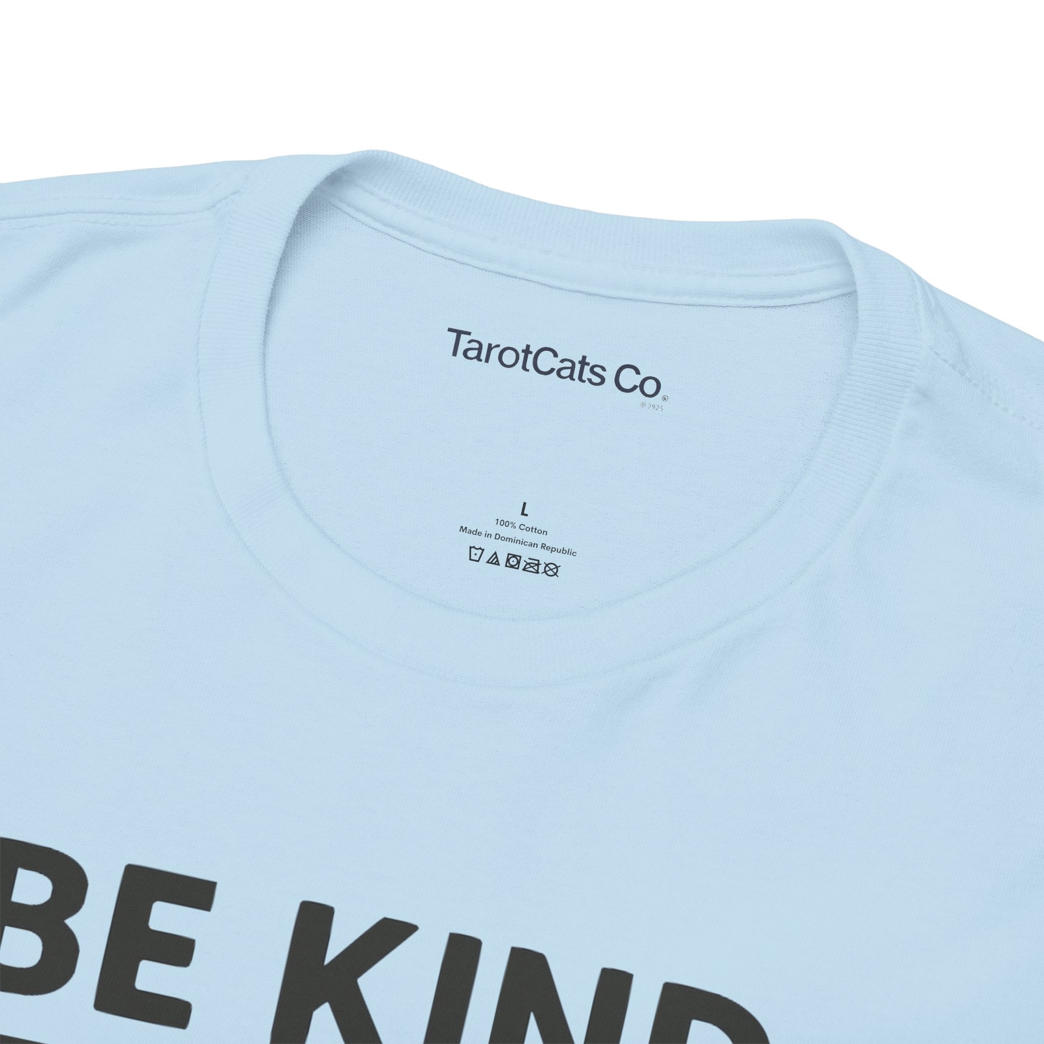 Be Kind With Your Mind Unisex Cat Tarot Design Cotton Eco Friendly T Shirt For Cat Lovers - TarotCats Co.