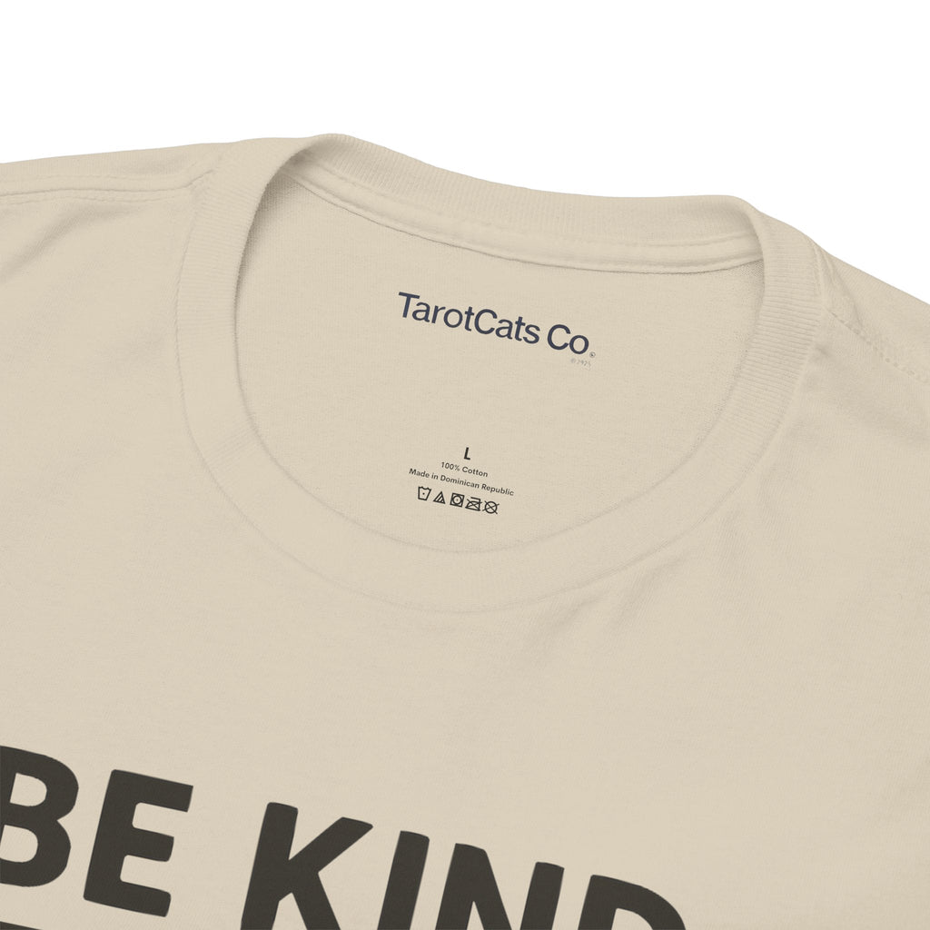 Be Kind With Your Mind Unisex Cat Tarot Design Cotton Eco Friendly T Shirt For Cat Lovers - TarotCats Co.