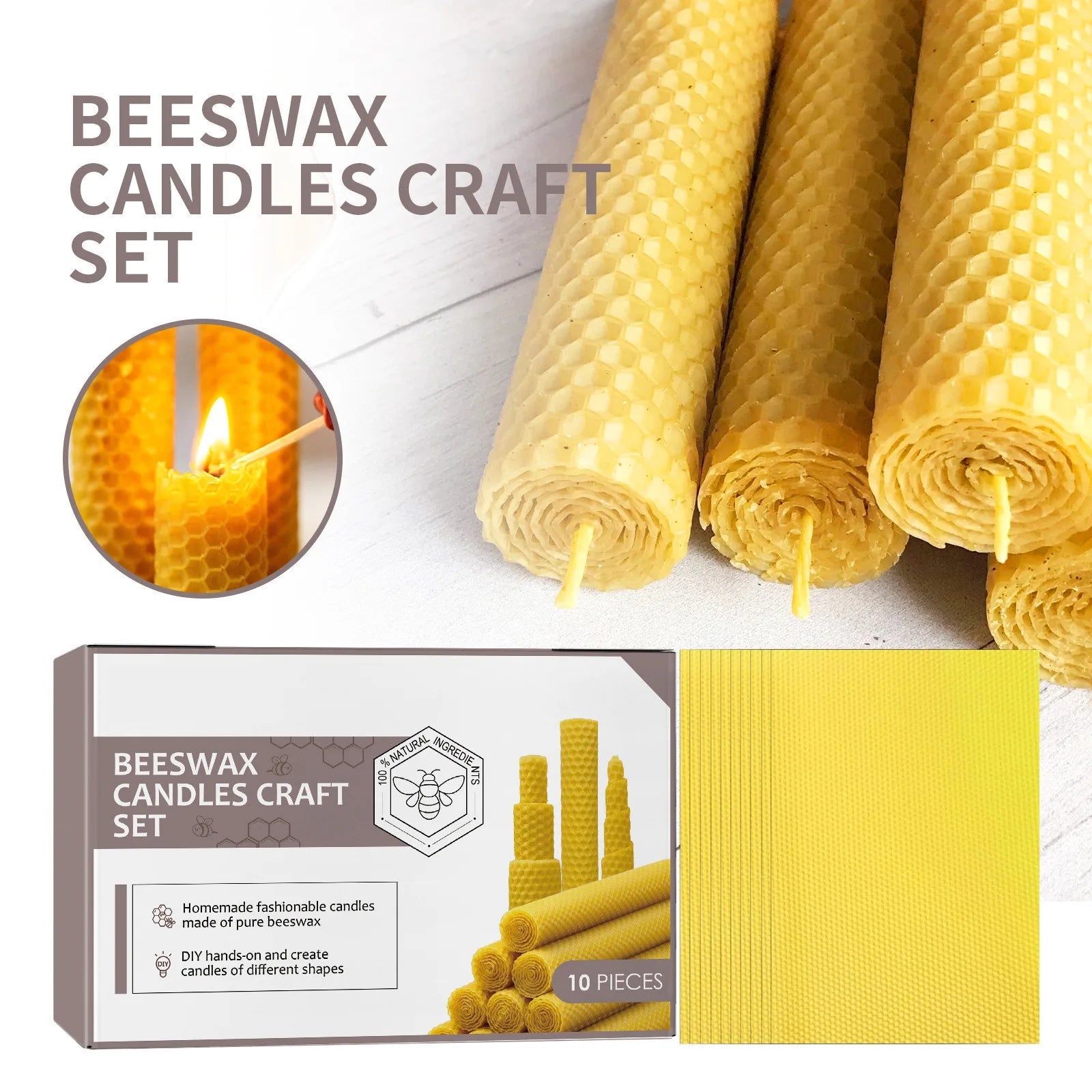 Beeswax Candles - Handmade - TarotCats Co.