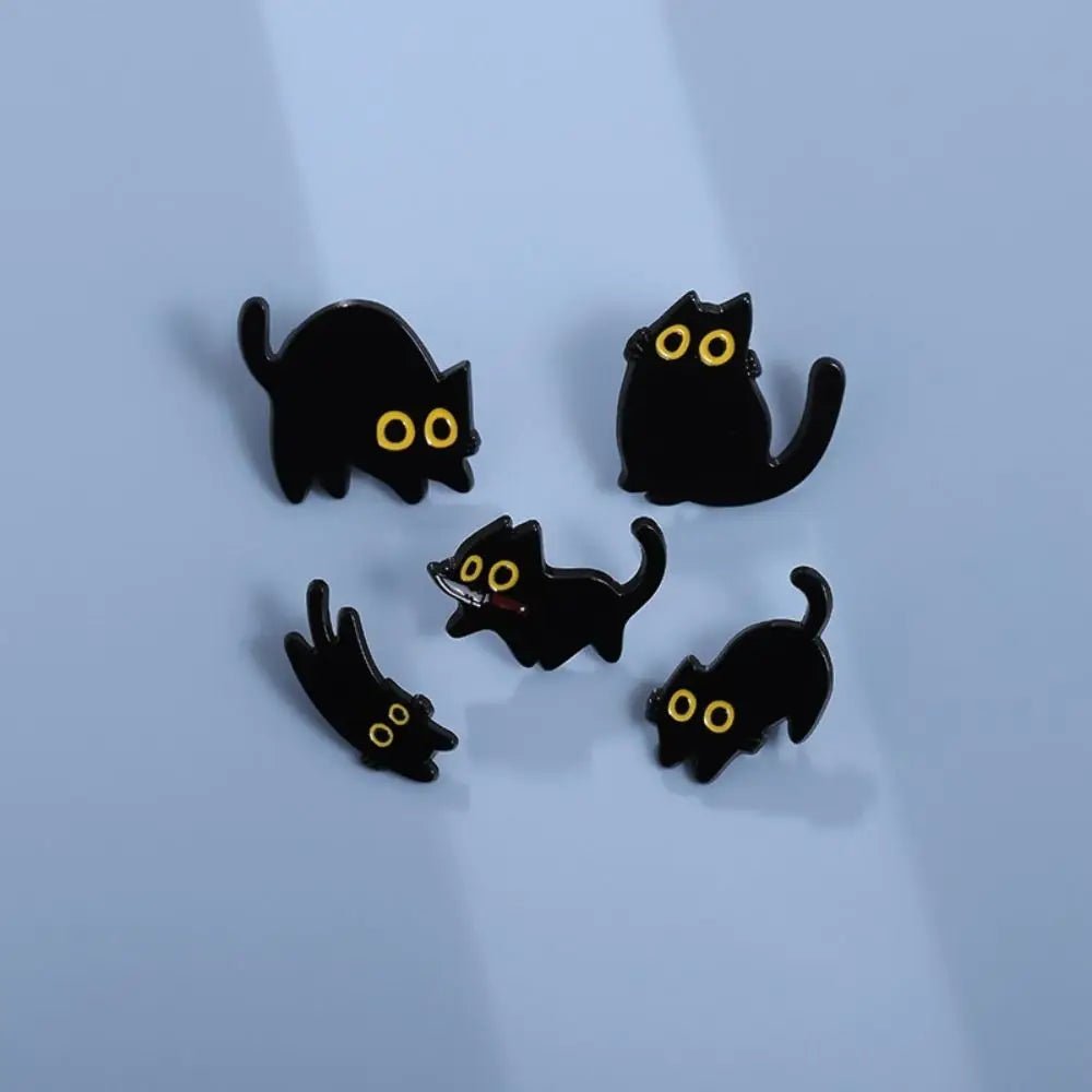 Black Cat Brooch Shirt Pin - TarotCats Co.