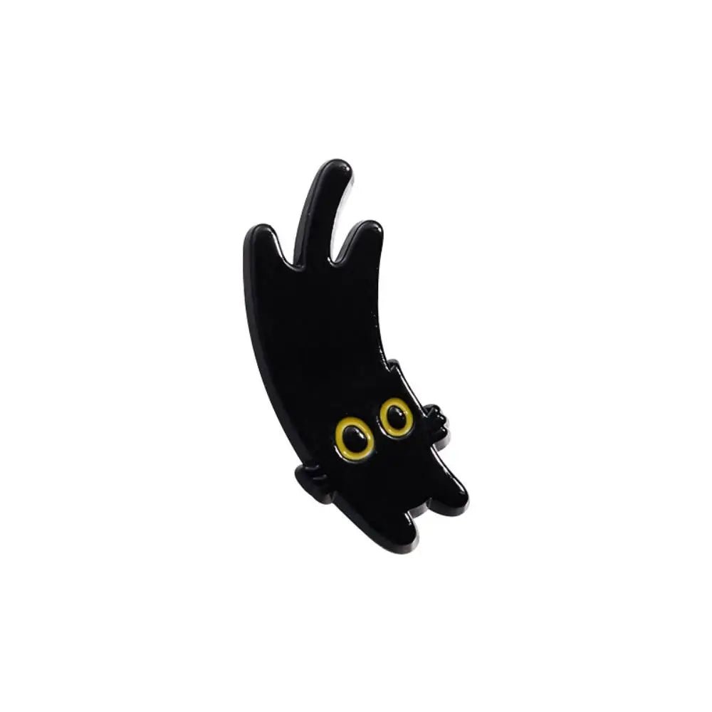 Black Cat Brooch Shirt Pin - TarotCats Co.