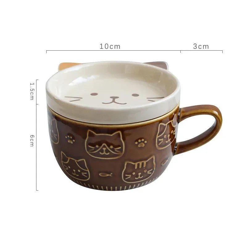 Cartoon Cat Coffee Mug - TarotCats Co.