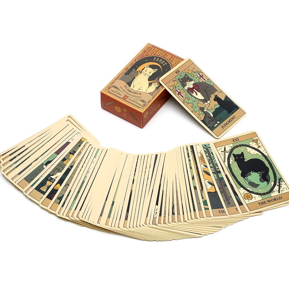 Cats Rule The Earth Tarot Cards 78 - TarotCats Co.