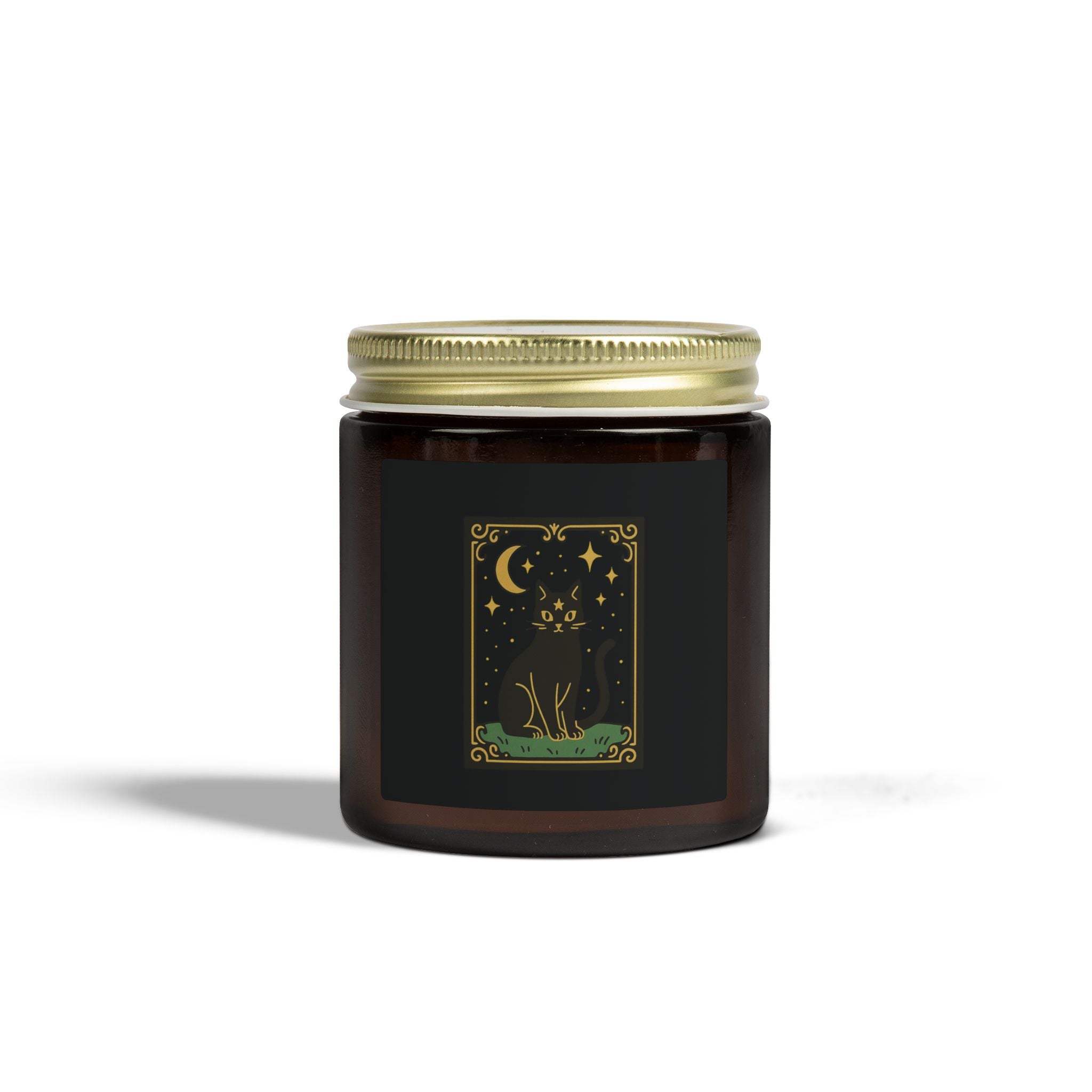 Coconut Apricot Scented Candle — 4oz & 9oz Jar, Celestial Night Aroma - TarotCats Co.