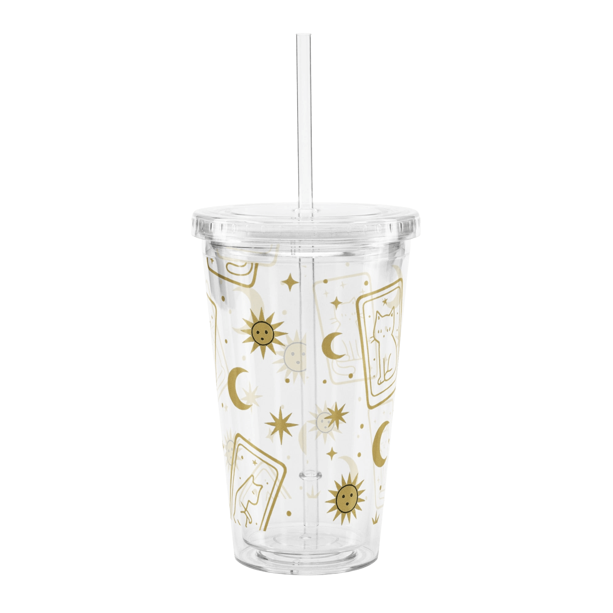 Constellation No.2 Clear - plastic tumbler - TarotCats Co.