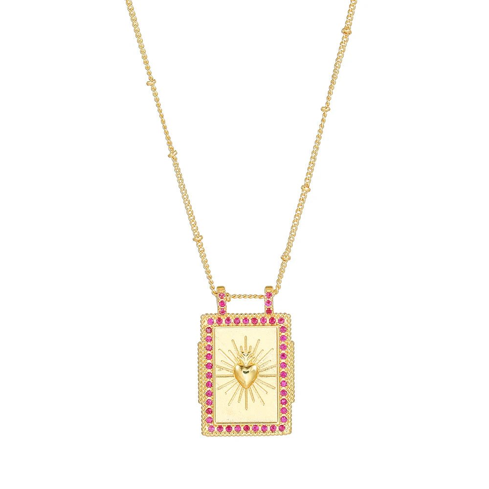 Copper plated gold inset zircon TAROT - TarotCats Co.