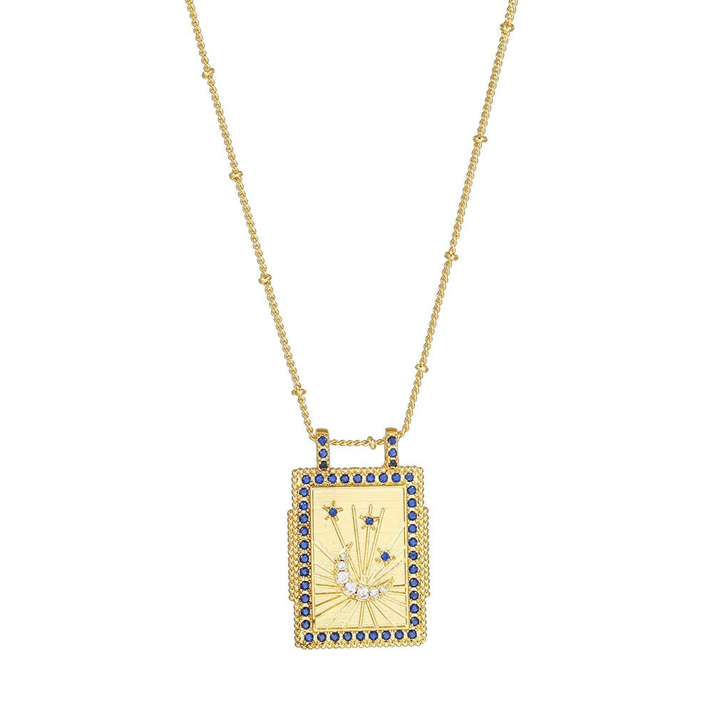 Copper plated gold inset zircon TAROT - TarotCats Co.