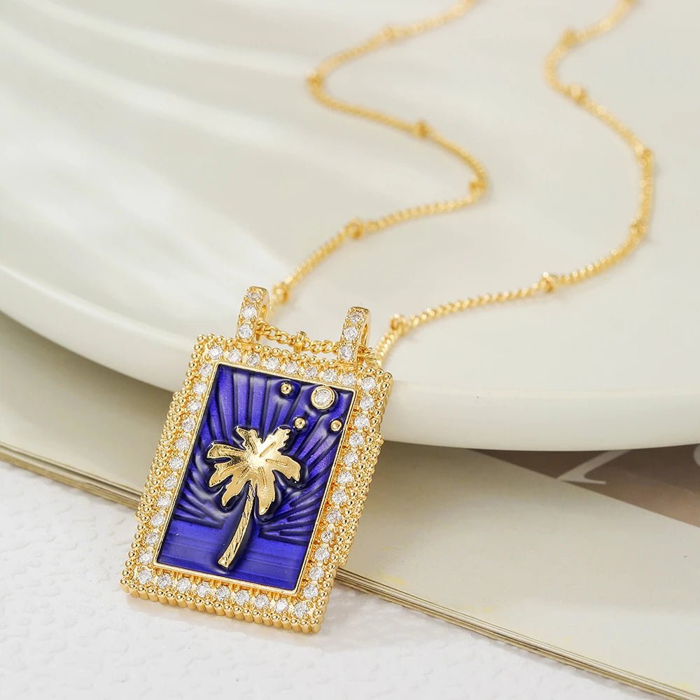 Copper plated gold inset zircon TAROT - TarotCats Co.