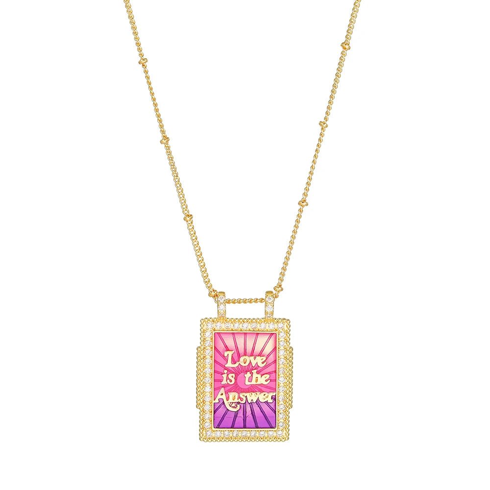 Copper plated gold inset zircon TAROT - TarotCats Co.