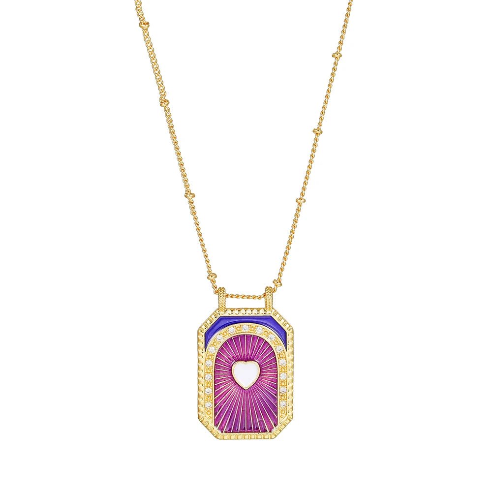 Copper plated gold inset zircon TAROT - TarotCats Co.