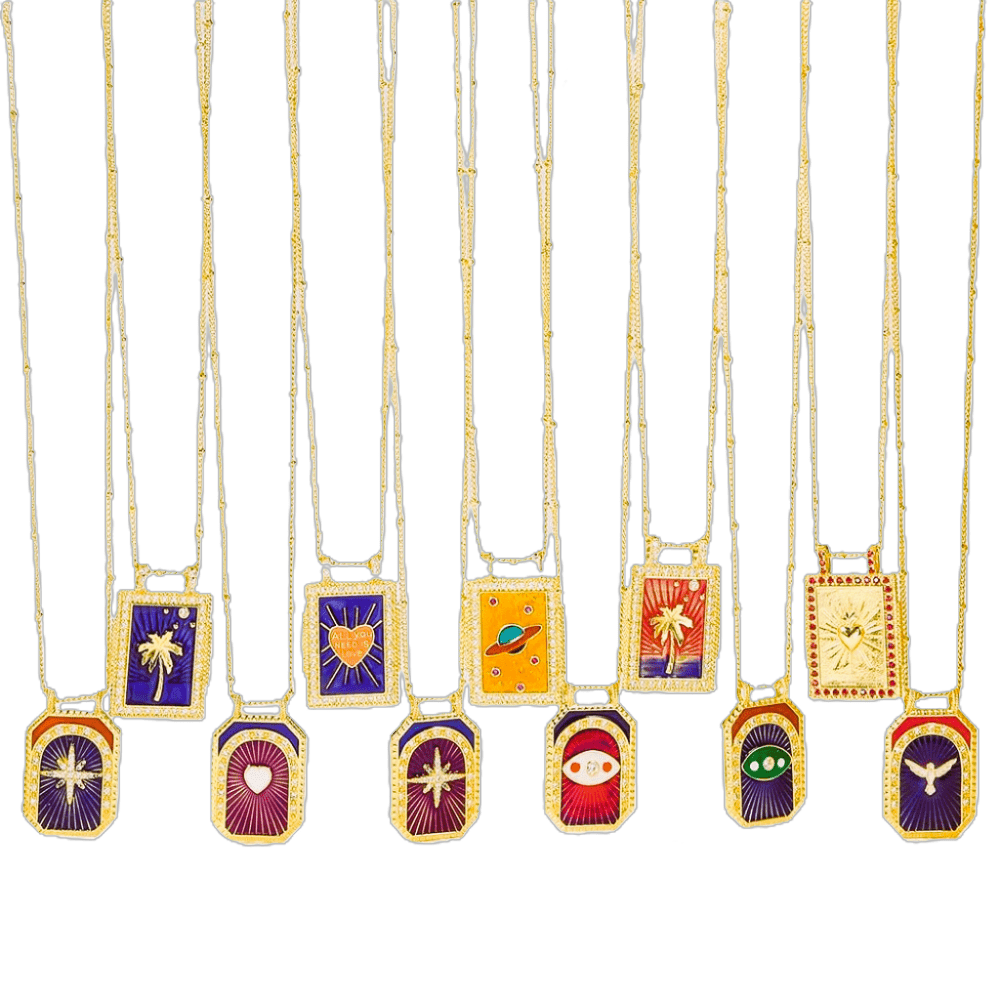 Copper plated gold inset zircon TAROT - TarotCats Co.