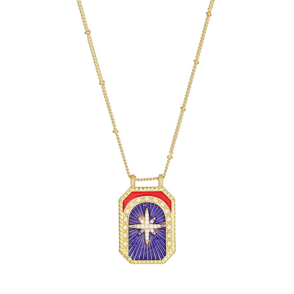 Copper plated gold inset zircon TAROT - TarotCats Co.