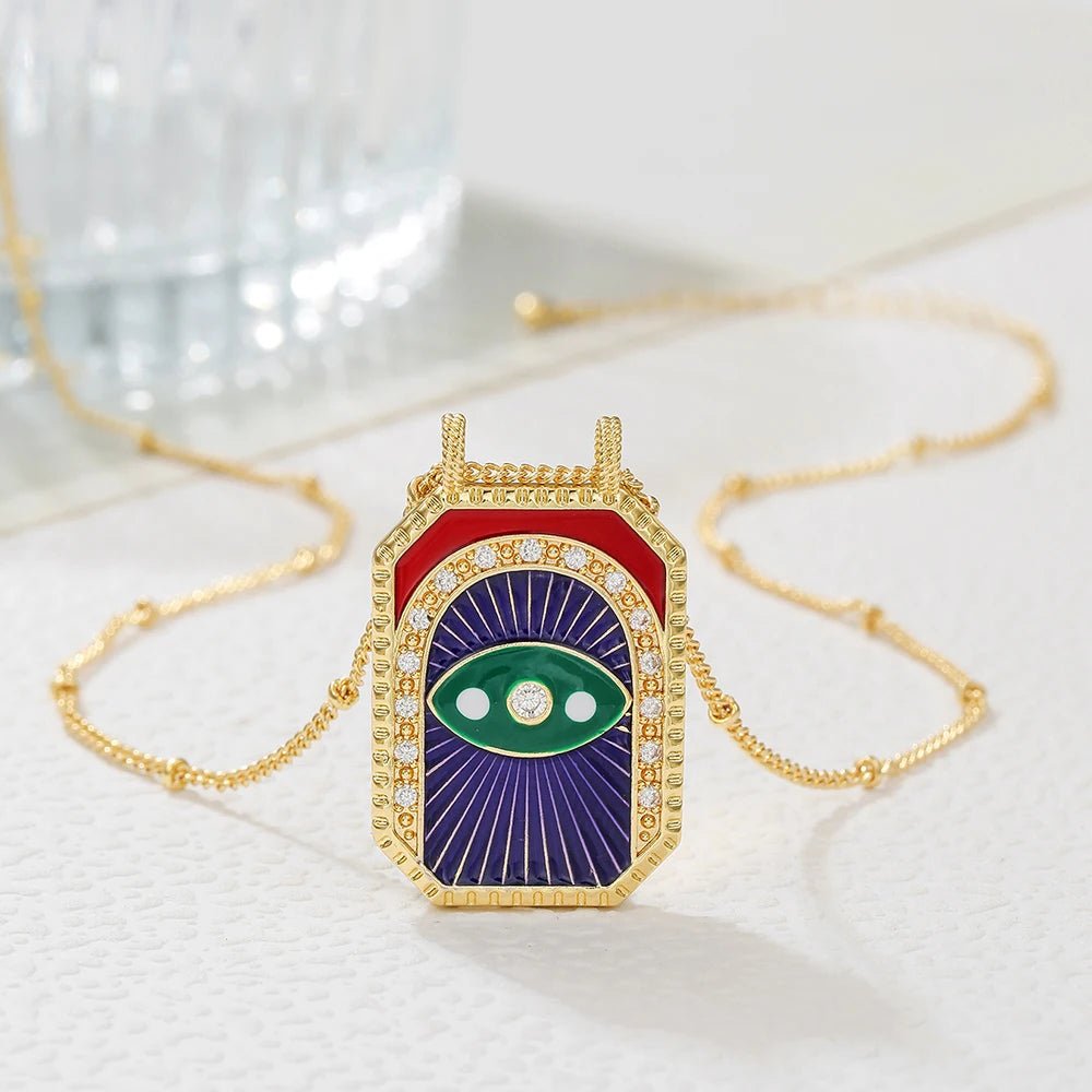 Copper plated gold inset zircon TAROT - TarotCats Co.