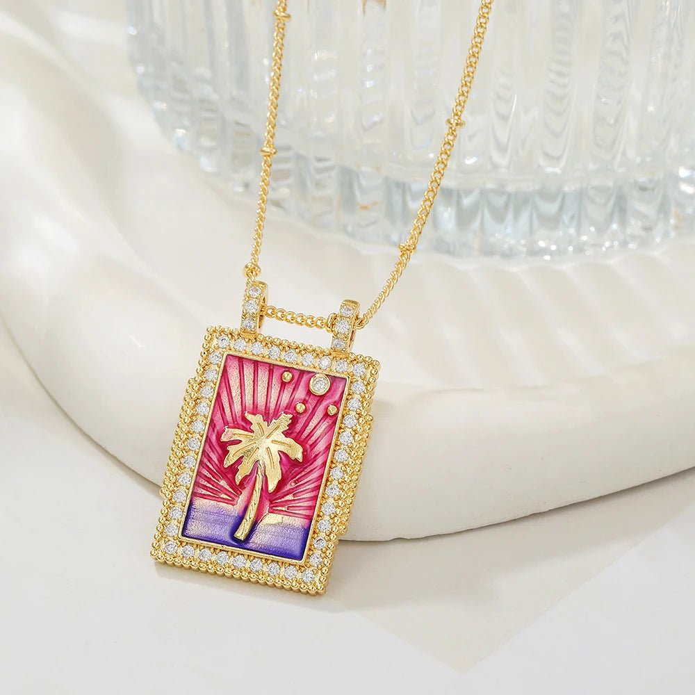 Copper plated gold inset zircon TAROT - TarotCats Co.