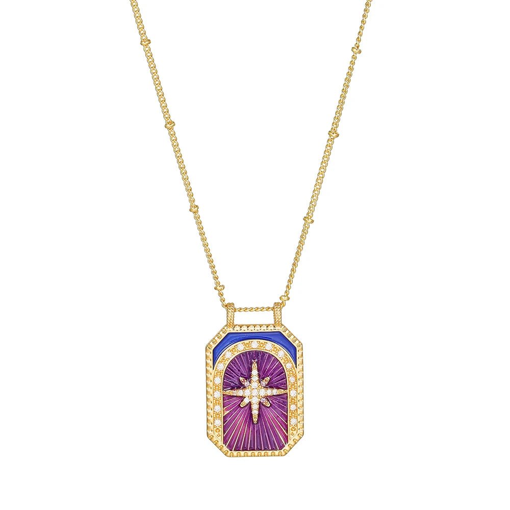 Copper plated gold inset zircon TAROT - TarotCats Co.