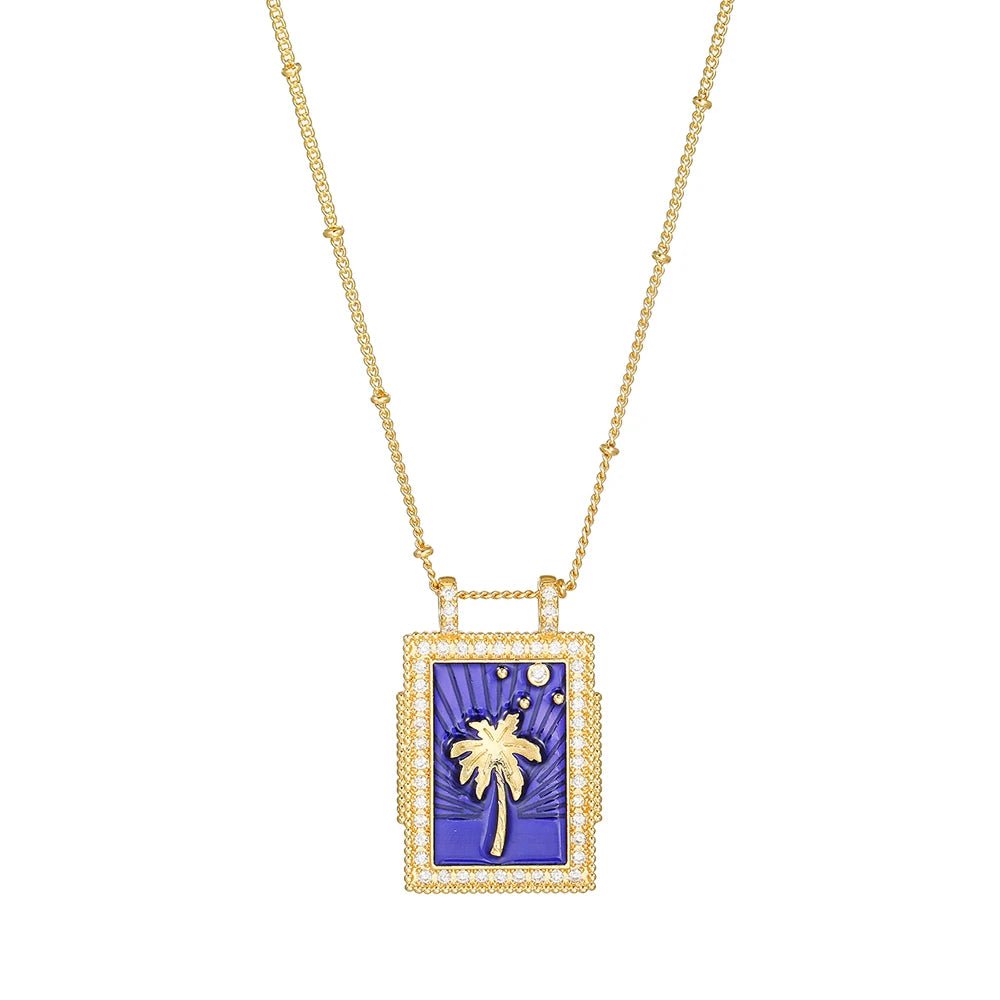 Copper plated gold inset zircon TAROT - TarotCats Co.