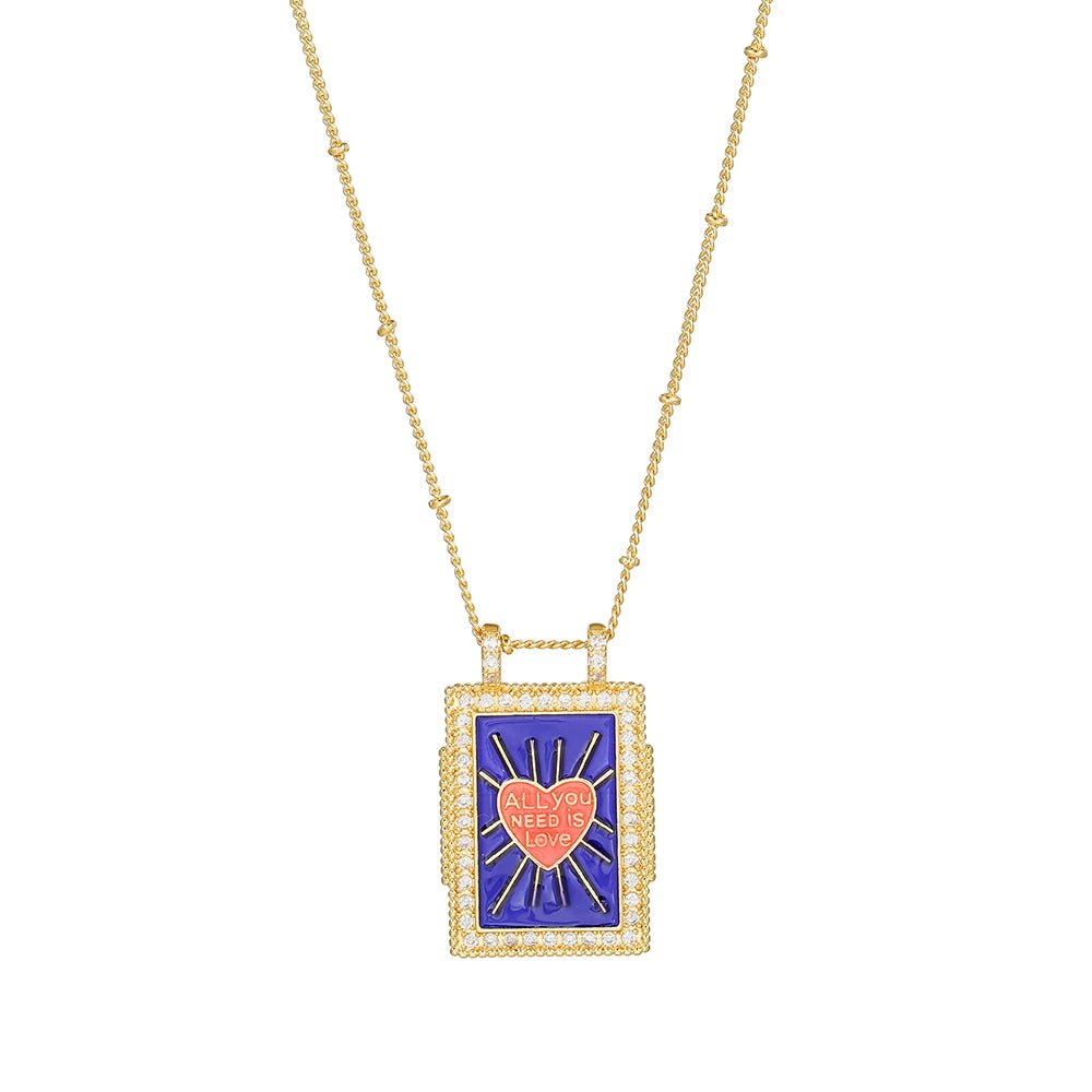 Copper plated gold inset zircon TAROT - TarotCats Co.