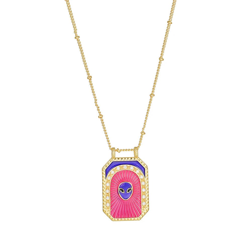 Copper plated gold inset zircon TAROT - TarotCats Co.