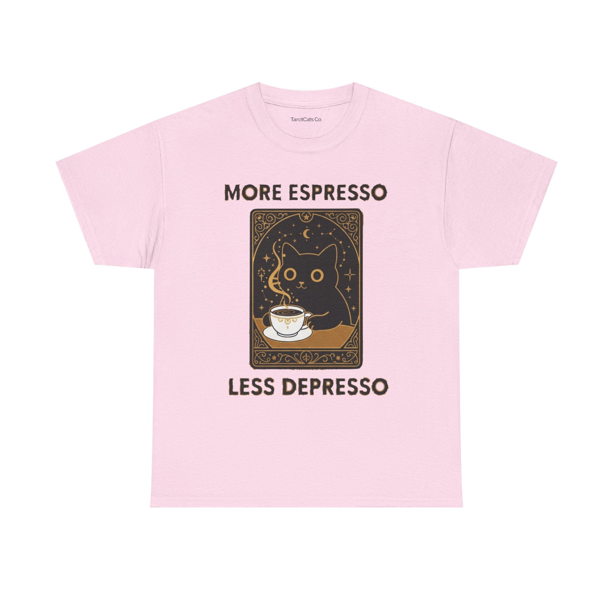 Espresso Cat Tee Cozy Coffee Lover Shirt Cute Cat T Shirt Gift For Coffee Addicts Unique Casual Wear - TarotCats Co.