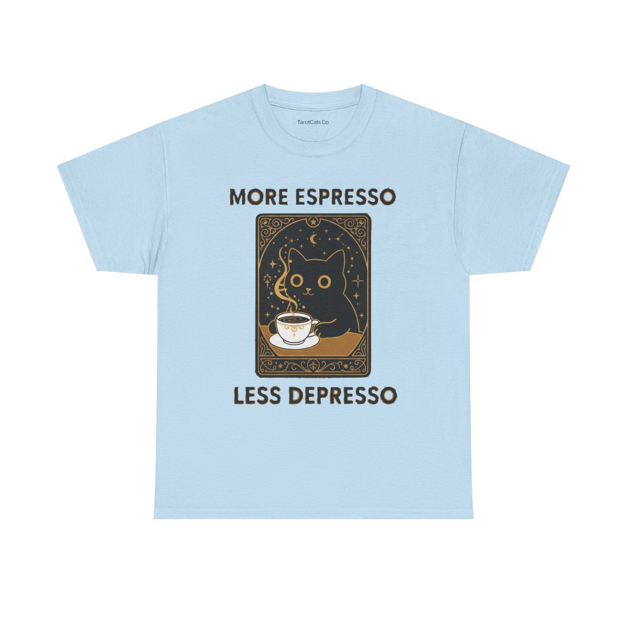 Espresso Cat Tee Cozy Coffee Lover Shirt Cute Cat T Shirt Gift For Coffee Addicts Unique Casual Wear - TarotCats Co.
