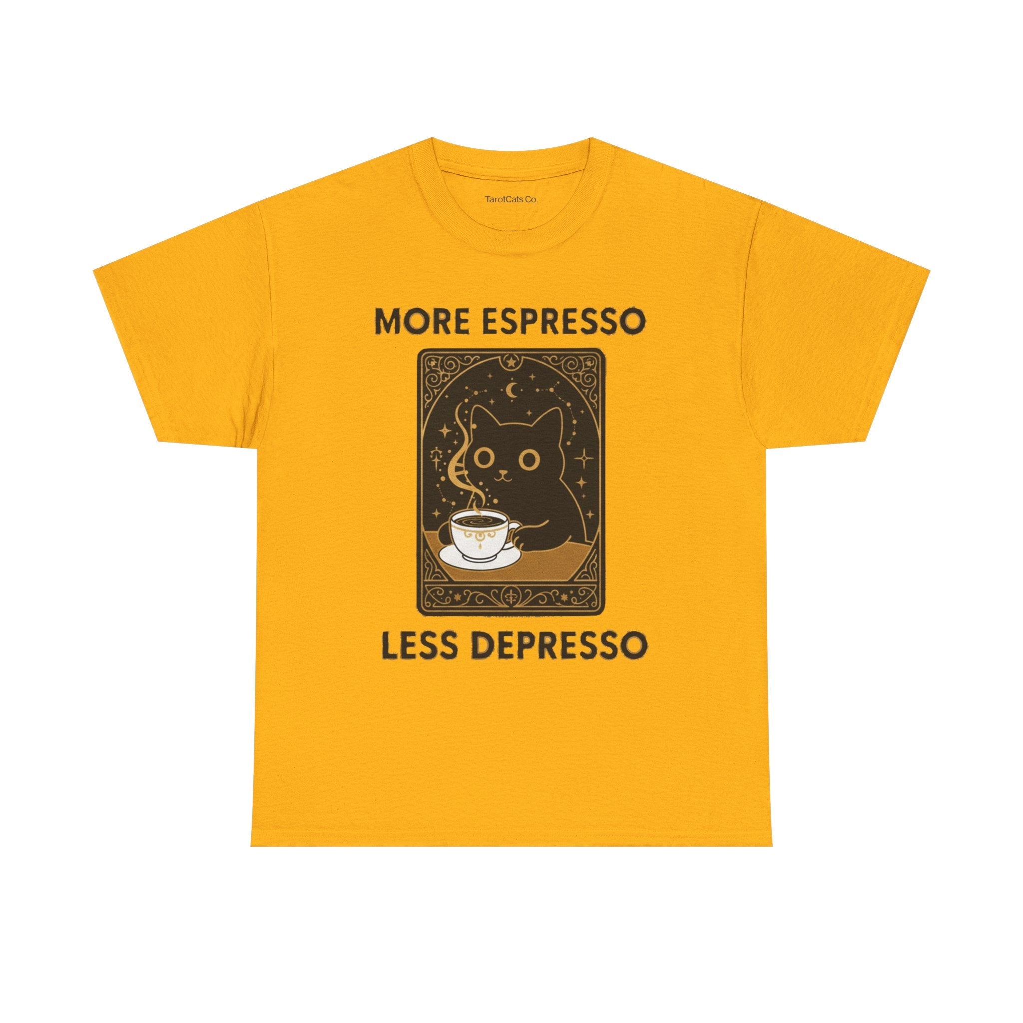 Espresso Cat Tee Cozy Coffee Lover Shirt Cute Cat T Shirt Gift For Coffee Addicts Unique Casual Wear - TarotCats Co.