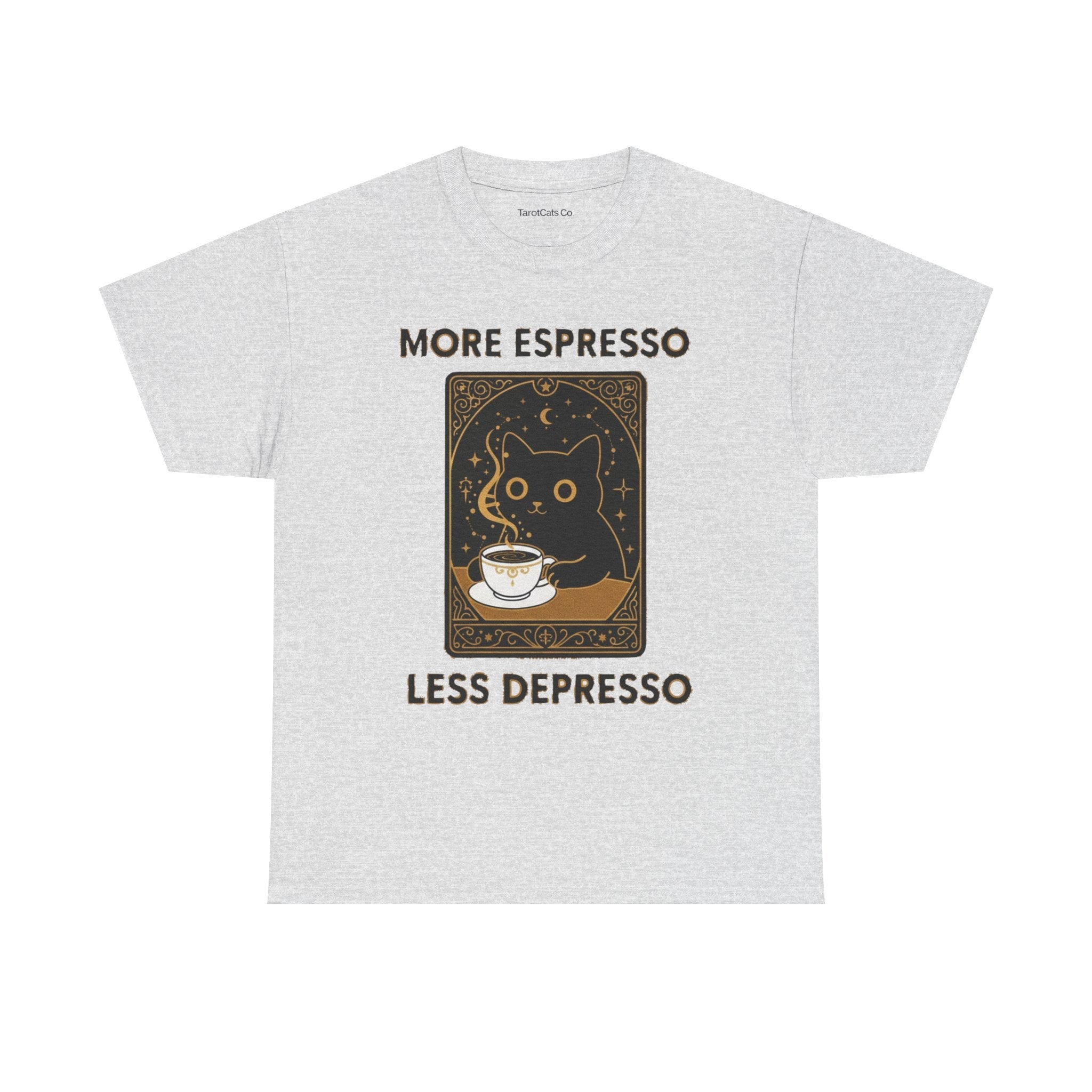 Espresso Cat Tee Cozy Coffee Lover Shirt Cute Cat T Shirt Gift For Coffee Addicts Unique Casual Wear - TarotCats Co.