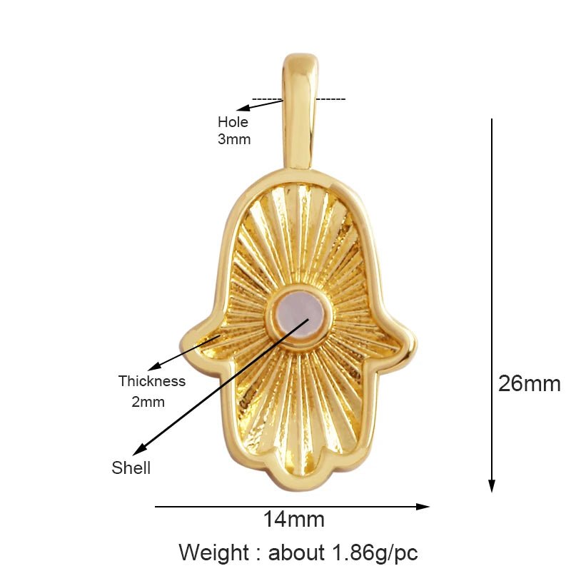 Evil Eye Hand Gold Plated - TarotCats Co.