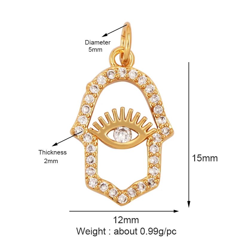 Evil Eye Hand Gold Plated - TarotCats Co.