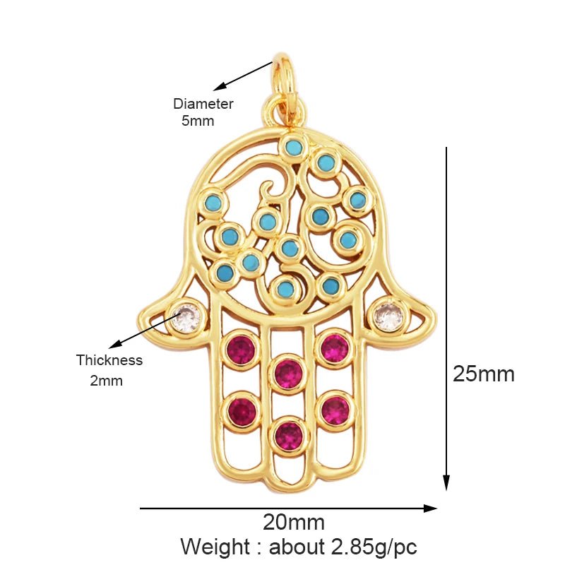 Evil Eye Hand Gold Plated - TarotCats Co.