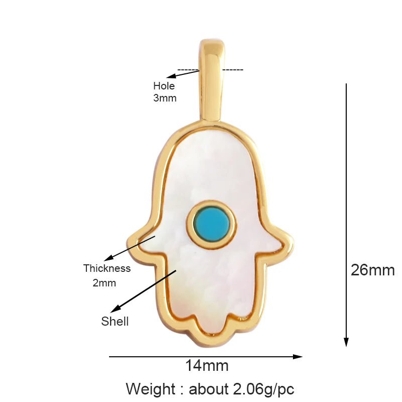 Evil Eye Hand Gold Plated - TarotCats Co.