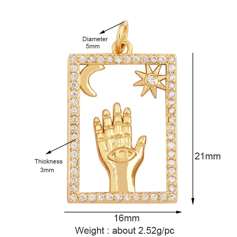 Evil Eye Hand Gold Plated - TarotCats Co.