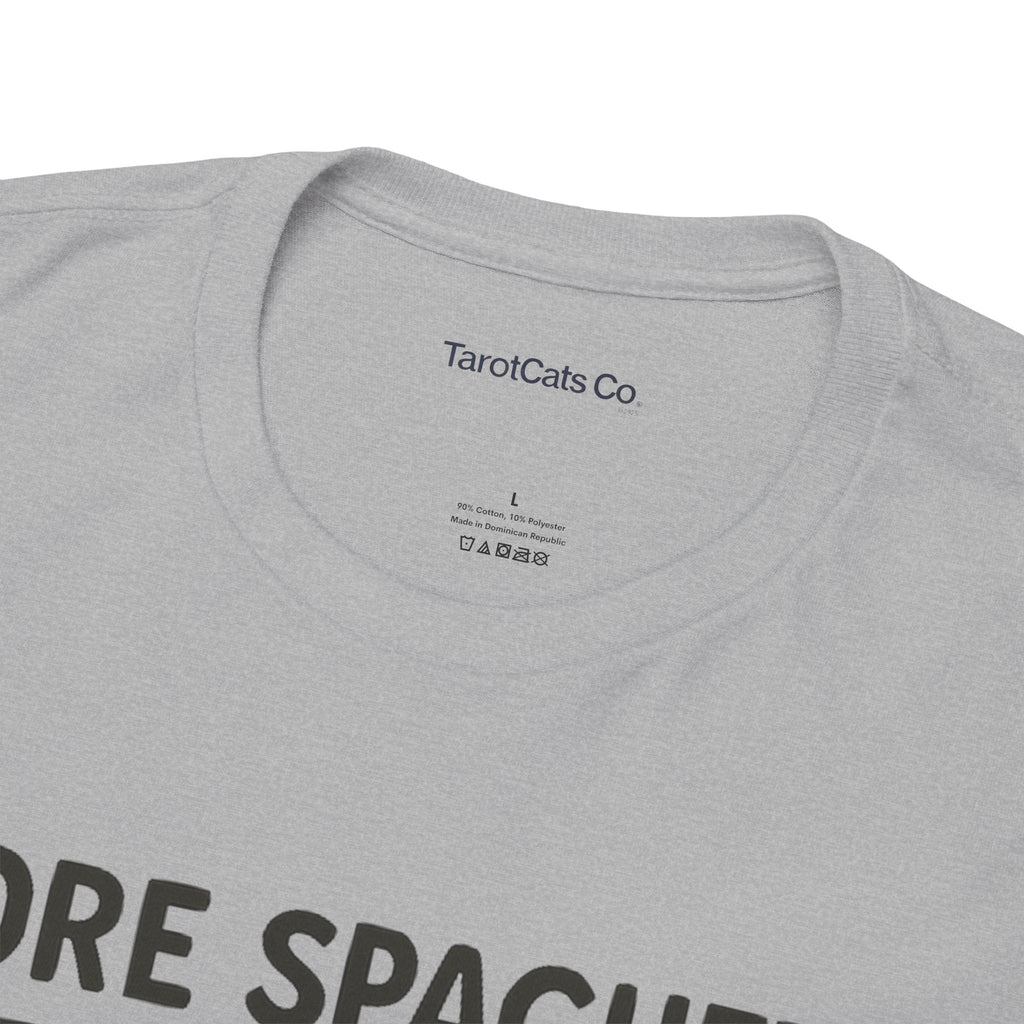 Funny Spaghetti T Shirt Unisex Tee More Spaghetti Less Upsetti Slogan 100 Percent Cotton - TarotCats Co.